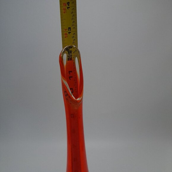 Viking Amberina Orange Footed Vase - Picture 9 of 11